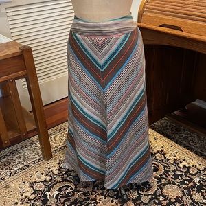 Retro seventies style chevron striped skirt